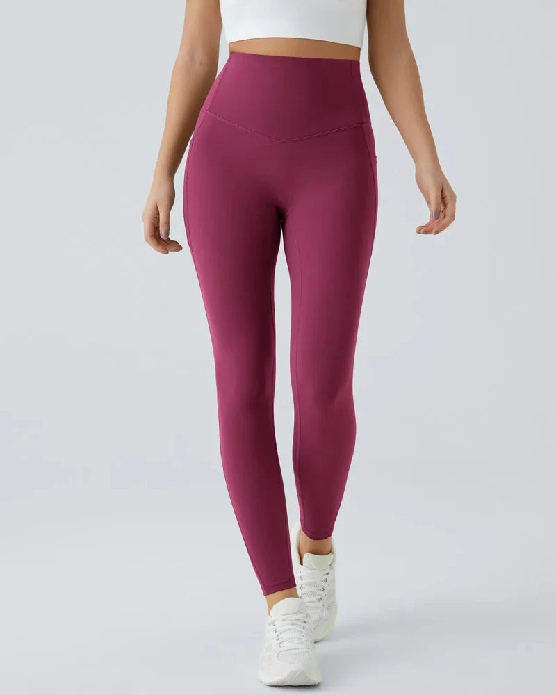 High Waisted Butt Lifting Tummy Control Side Pocket Shaping Training Leggings