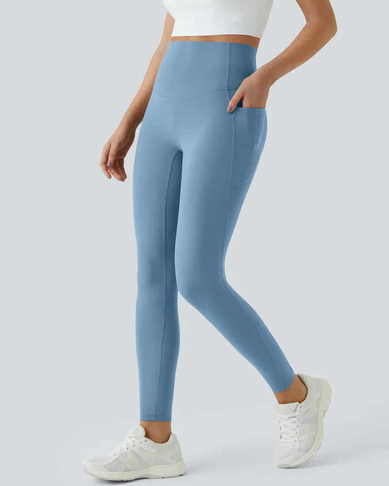 High Waisted Butt Lifting Tummy Control Side Pocket Shaping Training Leggings