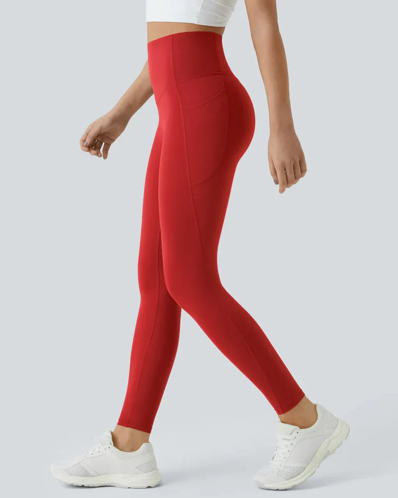 High Waisted Butt Lifting Tummy Control Side Pocket Shaping Training Leggings