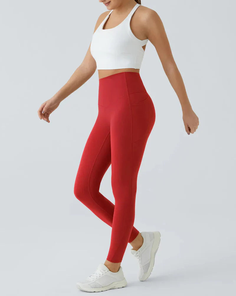 High Waisted Butt Lifting Tummy Control Side Pocket Shaping Training Leggings