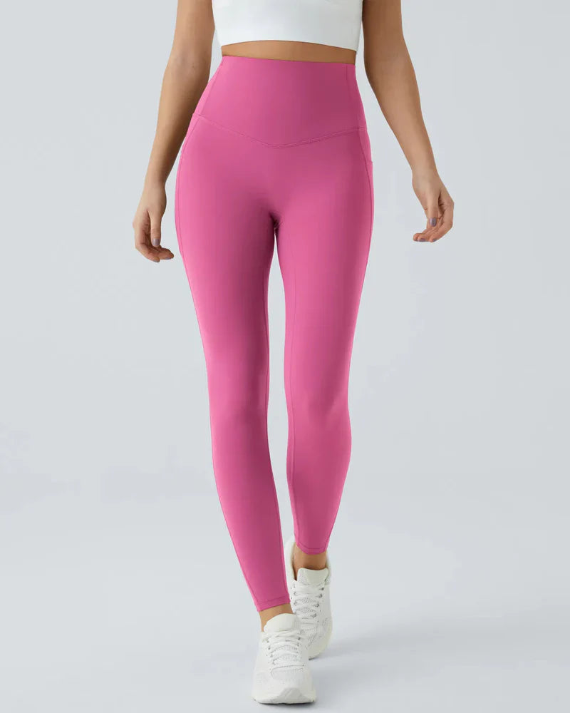 High Waisted Butt Lifting Tummy Control Side Pocket Shaping Training Leggings