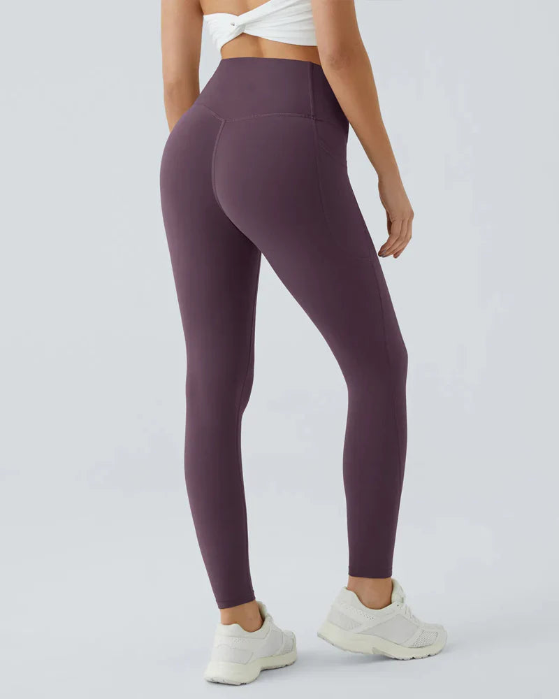 High Waisted Butt Lifting Tummy Control Side Pocket Shaping Training Leggings