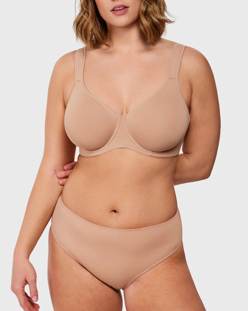 Soft T-Shirt Full Coverage Unlined Unpadded Underwire Plus Size Minimizer Bra