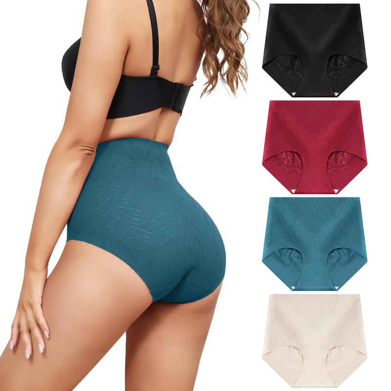 Seamless Full Coverage Brief No Show Underwear High Waist Panties