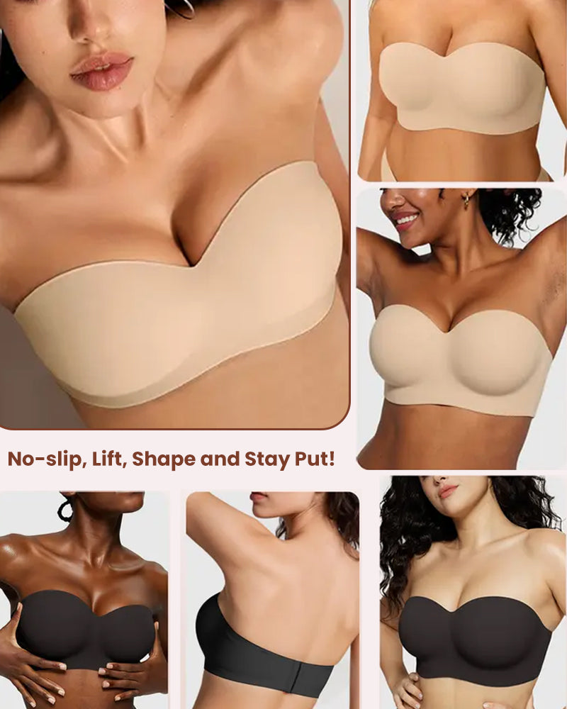 Strapless Push-Up Bralette – Wireless, Non-Slip & Seamless