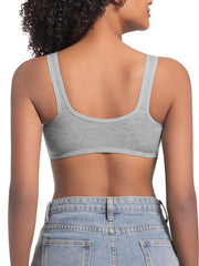Adjustable Front-Closure Push-Up Bra - Wireless, Seamless, Side Support