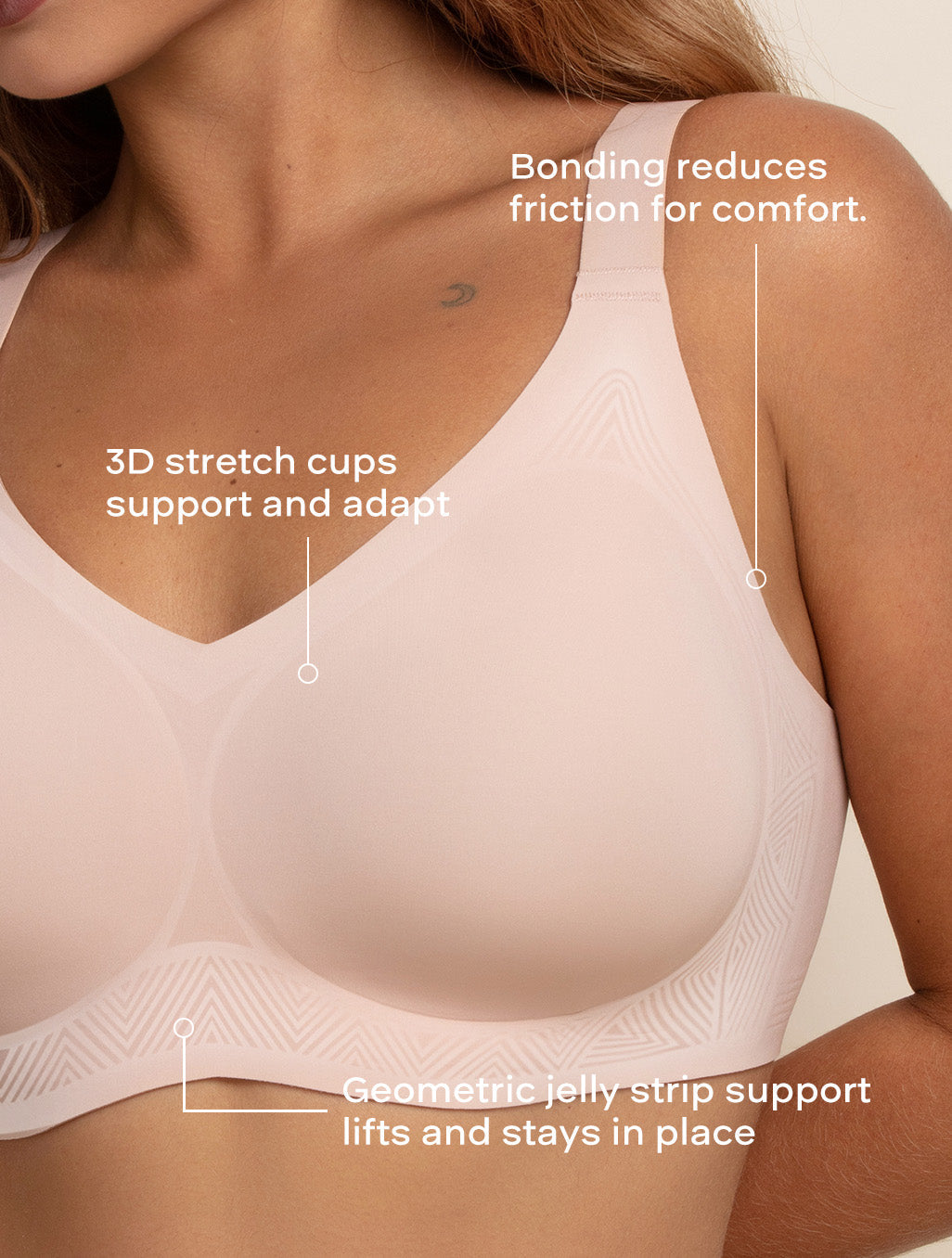 Bombonds 3D Perforated Deep Cups Comfortable Bra