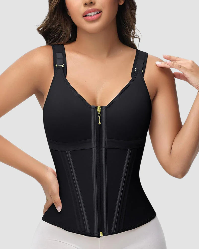 Double-Layer Tummy Control Waist Shaper Girdle With Bra