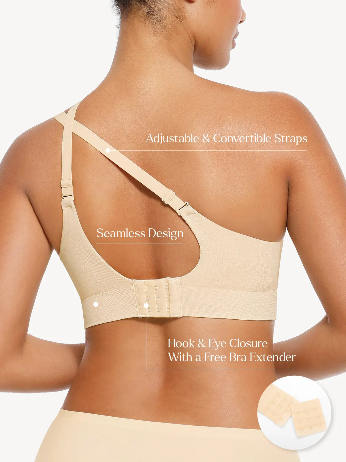Wireless Seamless Push-Up V-Neck Bra