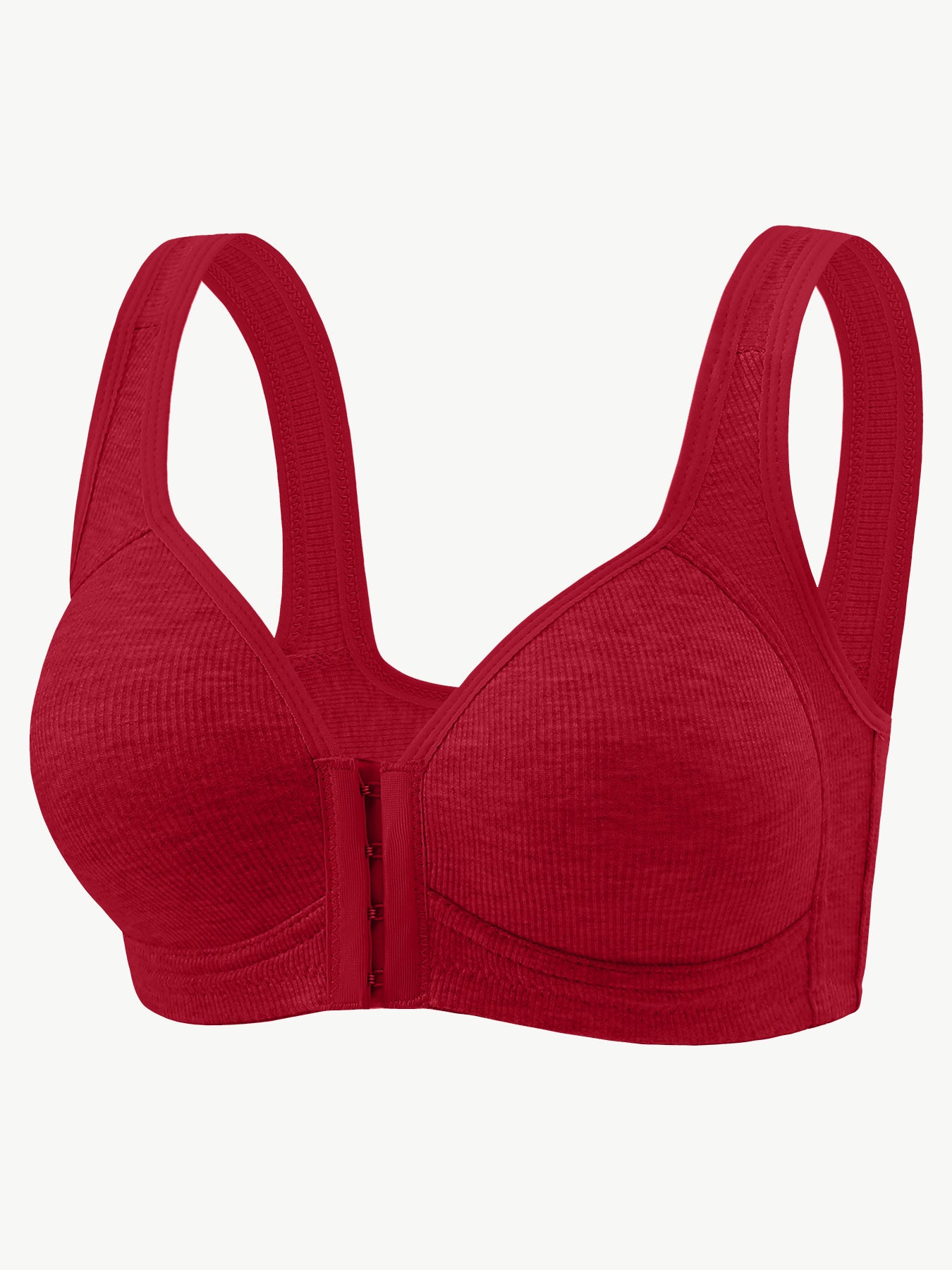 Adjustable Front-Closure Push-Up Bra - Wireless, Seamless, Side Support