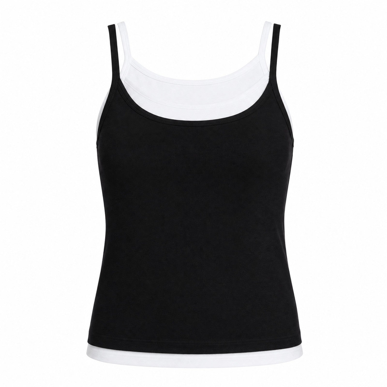 Double Layer Color Block Workout Tank Top