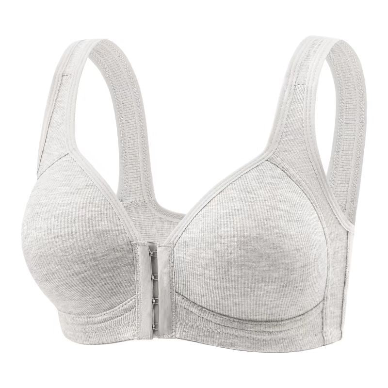 Adjustable Front-Closure Push-Up Bra - Wireless, Seamless, Side Support