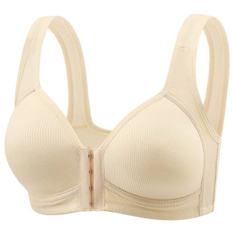 Adjustable Front-Closure Push-Up Bra - Wireless, Seamless, Side Support