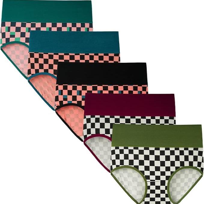 Women's High Waisted Cotton Panties 5-Pack