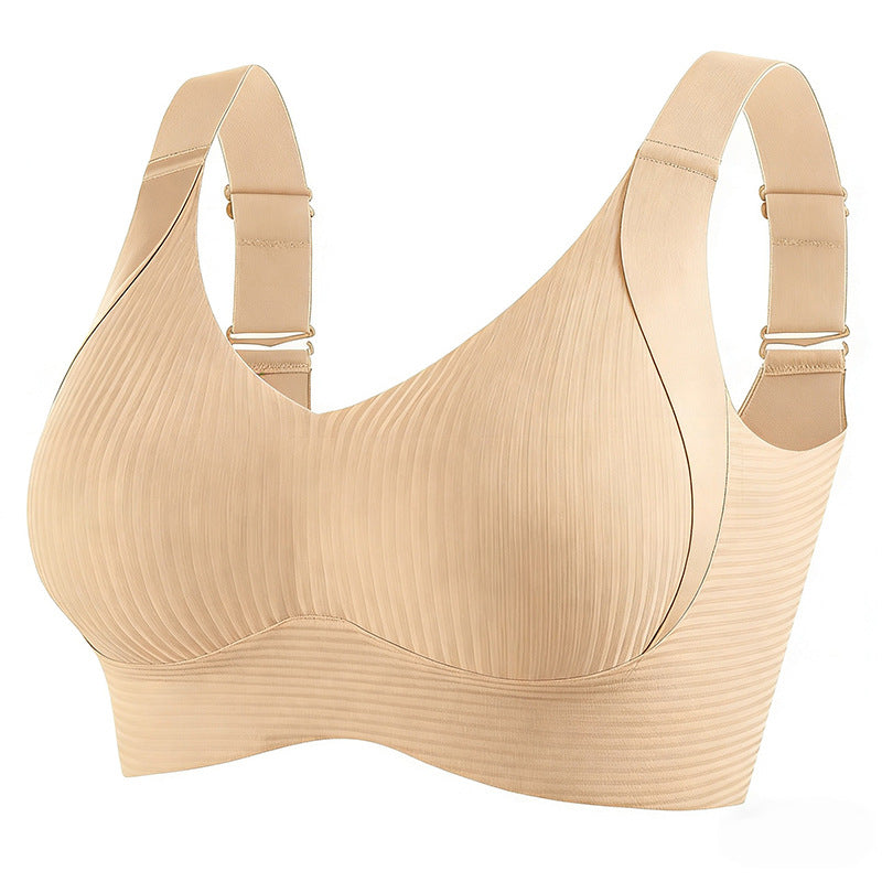 ️Women's Ribbed Push Up Adjustable Wireless Bra