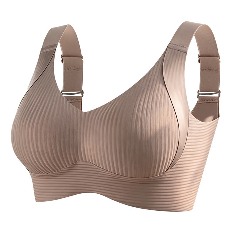 ️Women's Ribbed Push Up Adjustable Wireless Bra