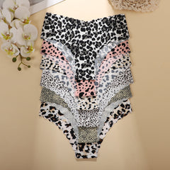 Women's 6-Pack Seamless Leopard Wave Brief Panties