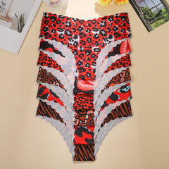 Women's 6-Pack Seamless Leopard Wave Brief Panties
