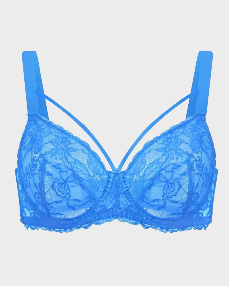 Pretty Floral Lace Comfort Bra