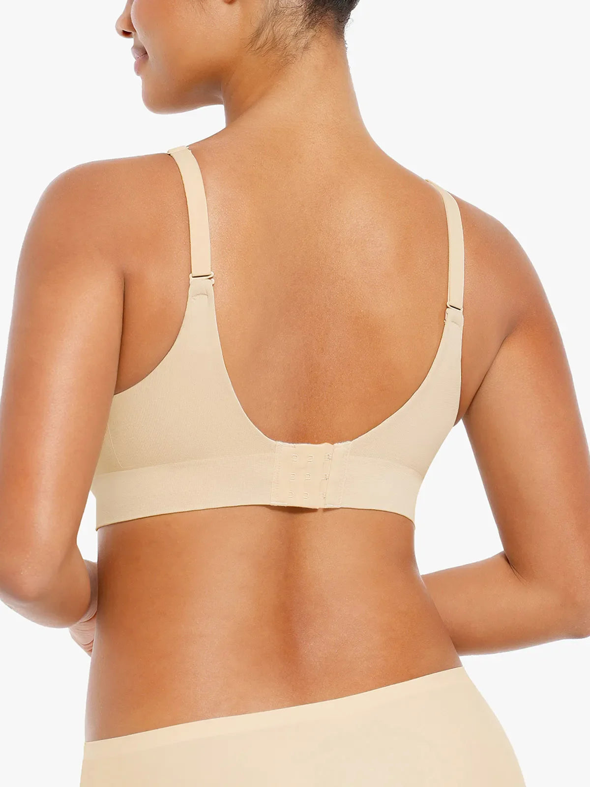 Wireless Seamless Push-Up V-Neck Bra
