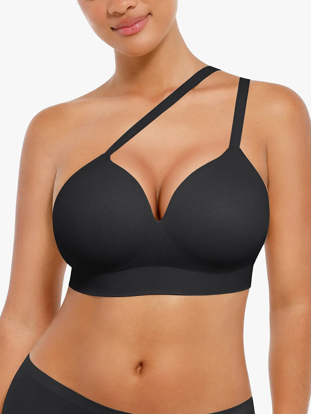 Wireless Seamless Push-Up V-Neck Bra