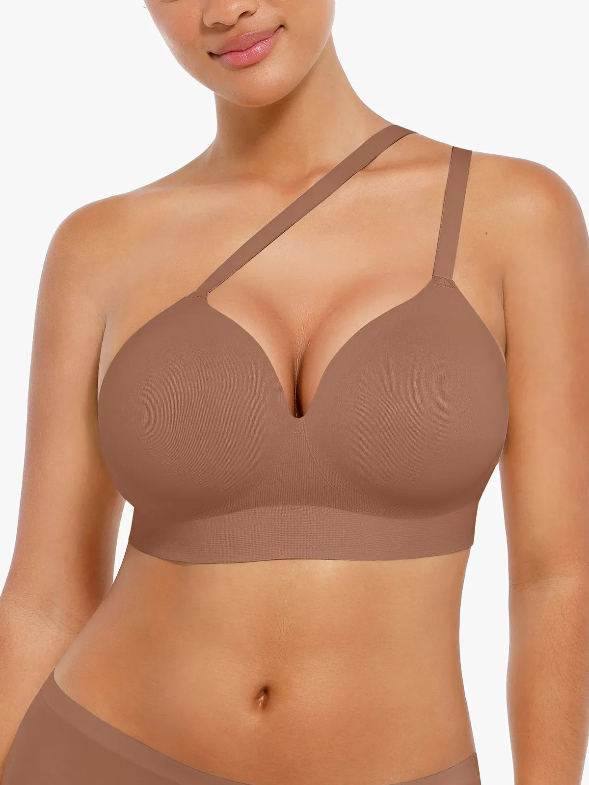 Wireless Seamless Push-Up V-Neck Bra