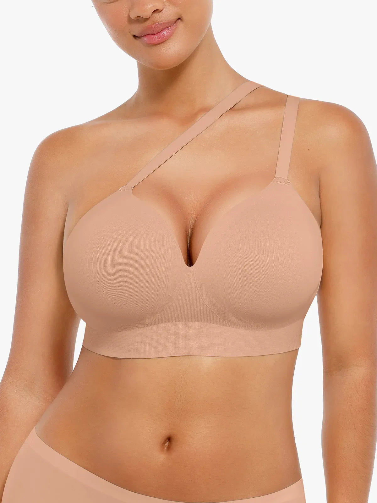 Wireless Seamless Push-Up V-Neck Bra