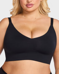 Wireless V-Neck Back & Side Smoothing Bra
