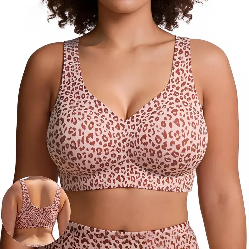 Seamless Wireless V-Neck Jelly Bra