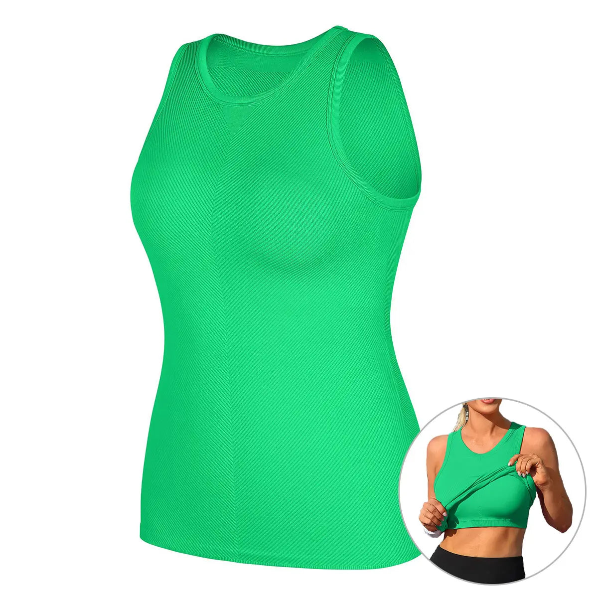 Women's Seamless High Neck Workout Tank Top