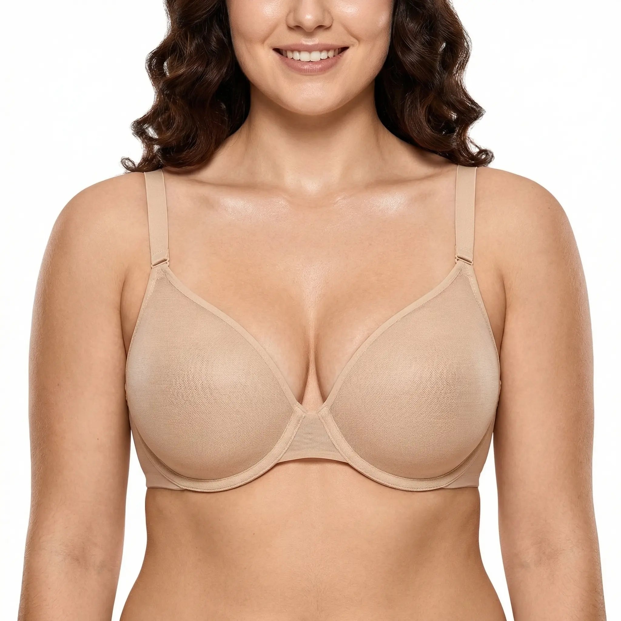 🎉 2nd 50% OFF 🎉Plus Size Air Light Sheer Mesh Minimizer Bra