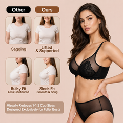 Mermaid Scales Plus Size Lace Underwire Bra