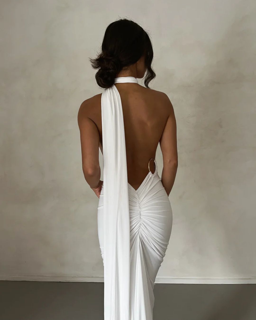 Garze Backless Rose Maxi Dress