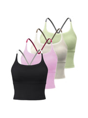 Sporty Women's Criss Cross Sports Bra - Comfort & Durability
