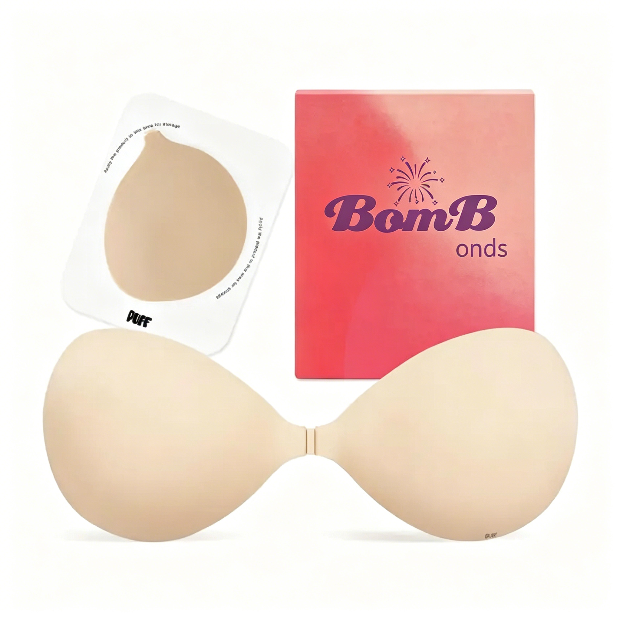 Invisible Push-Up Sticky Bra – Waterproof & Reusable