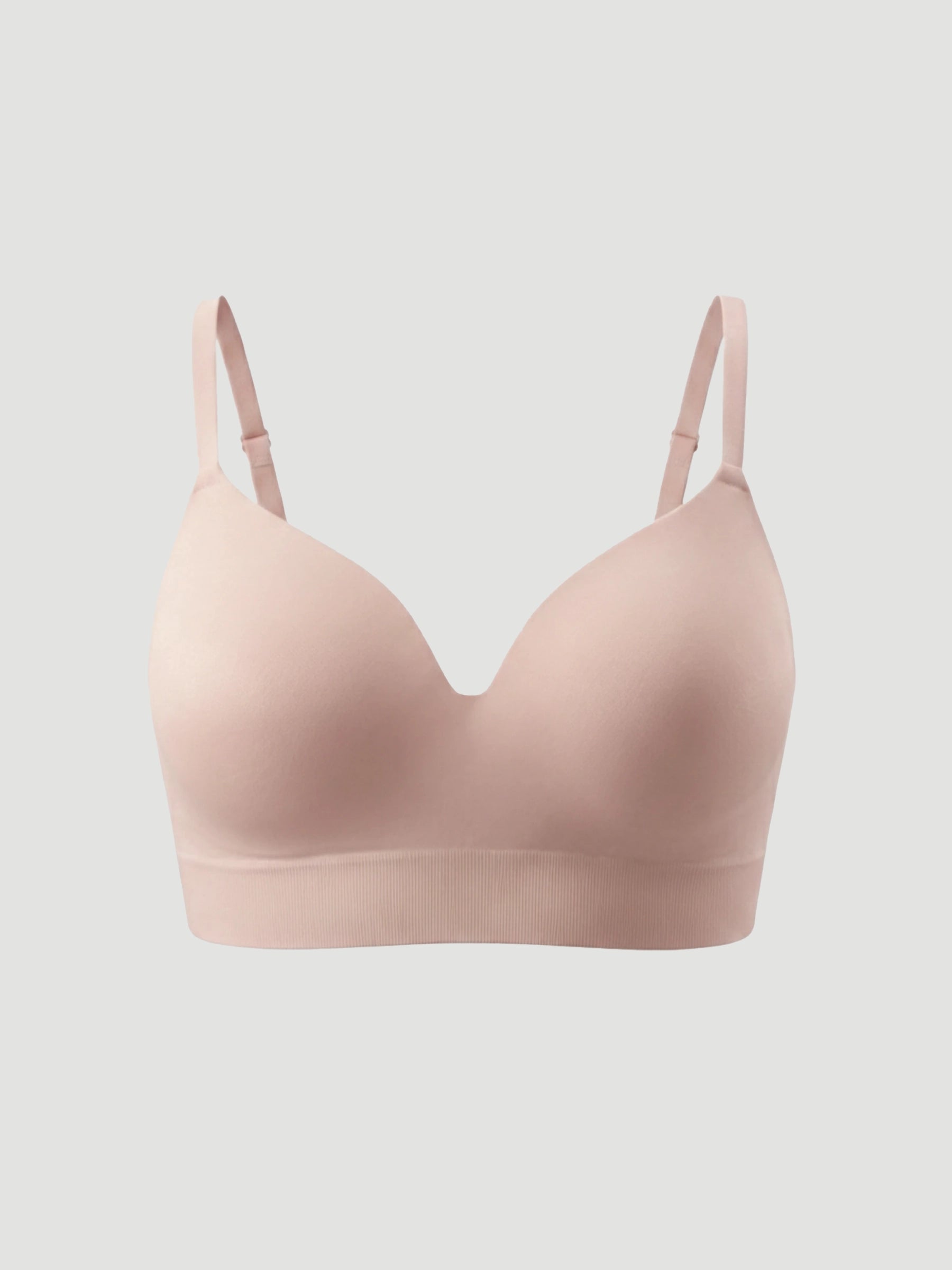 Wireless Seamless Push-Up V-Neck Bra