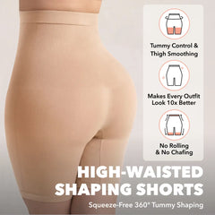 Anti-Roll High-Waisted Seamless Shapewear Shorts