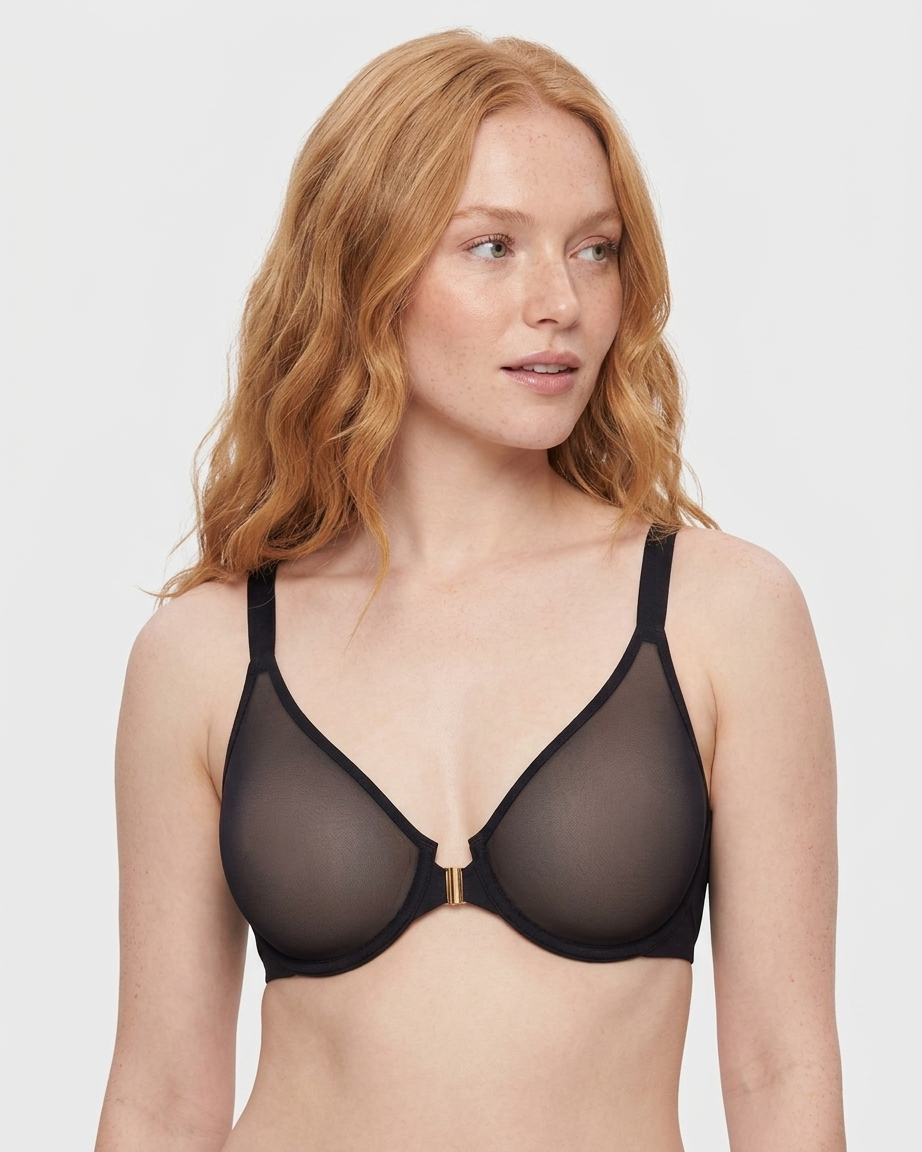 Front Closure Underwire Unlined Back Support Plunge Bra 2.0