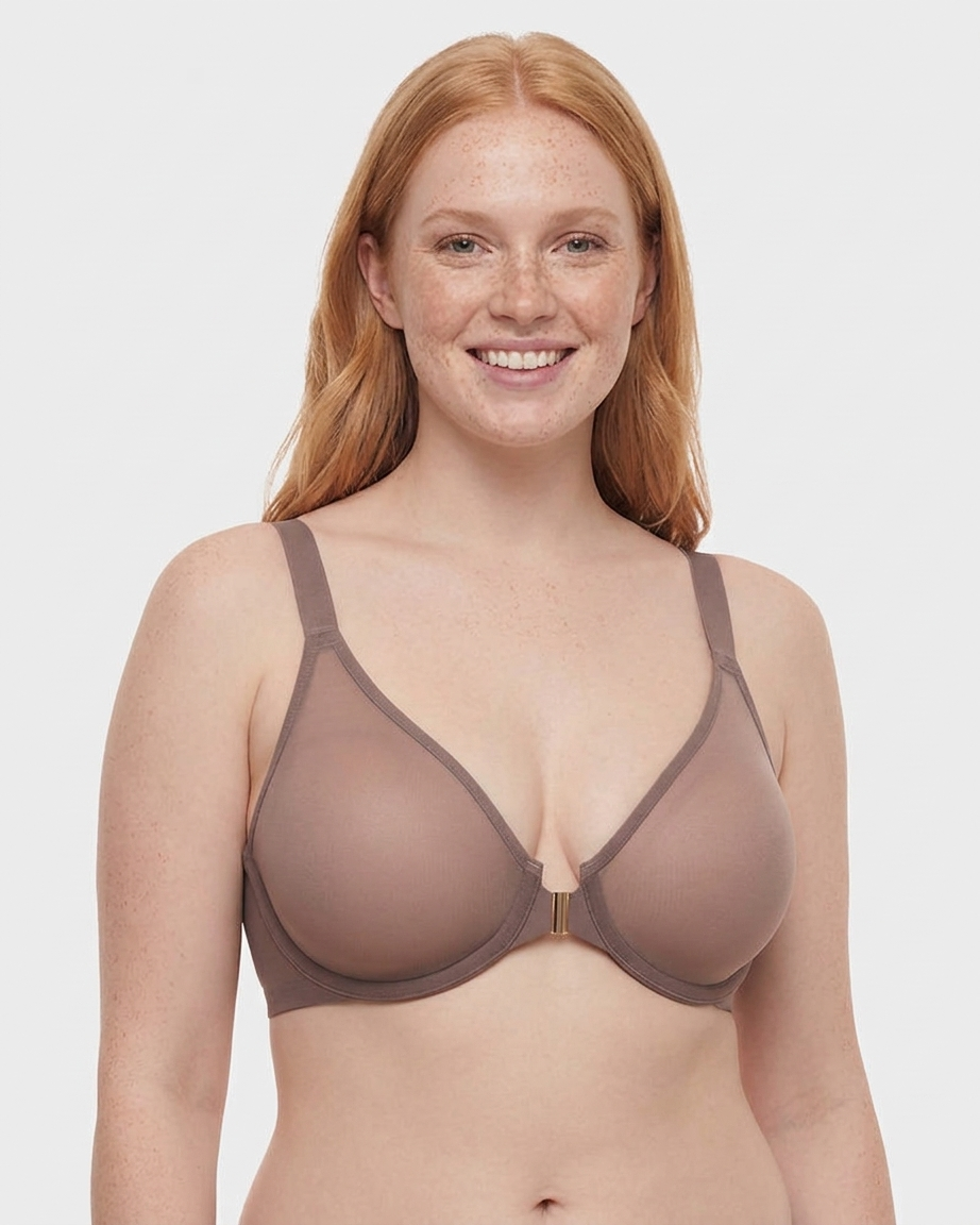 Front Closure Underwire Unlined Back Support Plunge Bra 2.0