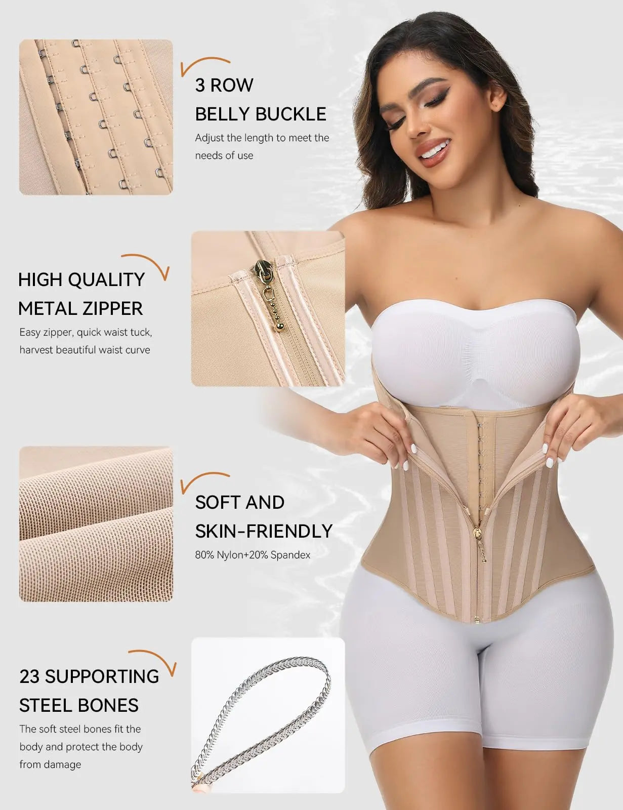 Women’s Waist Trainer Corset for Tummy Control & Workout Support
