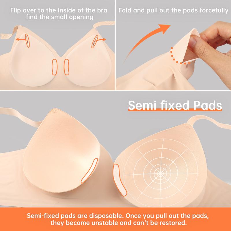 Women Comfortable Push Up Bras Wireless Seamless Full Coverage Bra