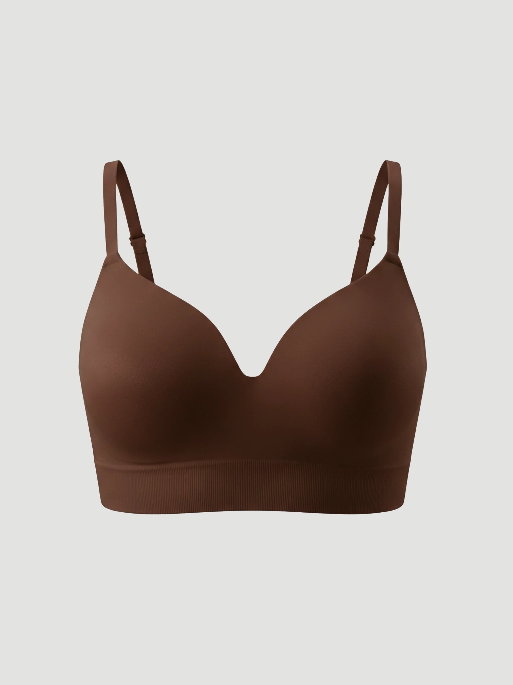 Wireless Seamless Push-Up V-Neck Bra