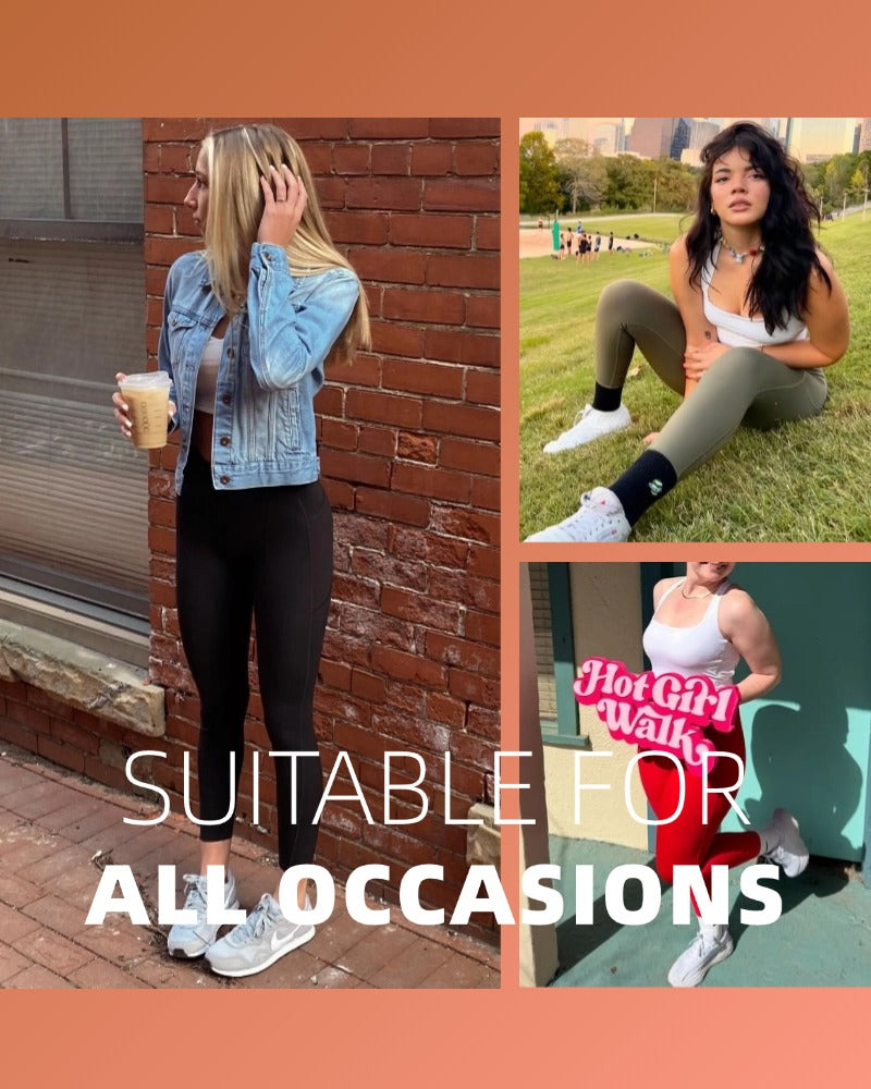 High Waisted Butt Lifting Tummy Control Side Pocket Shaping Training Leggings